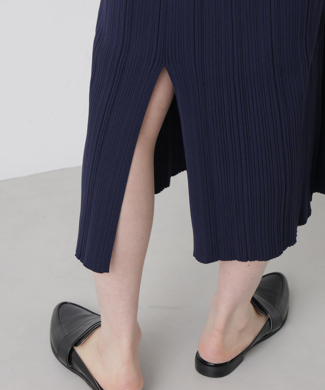 洗濯機洗い可スポンディッシュニットランダムリブワンピース