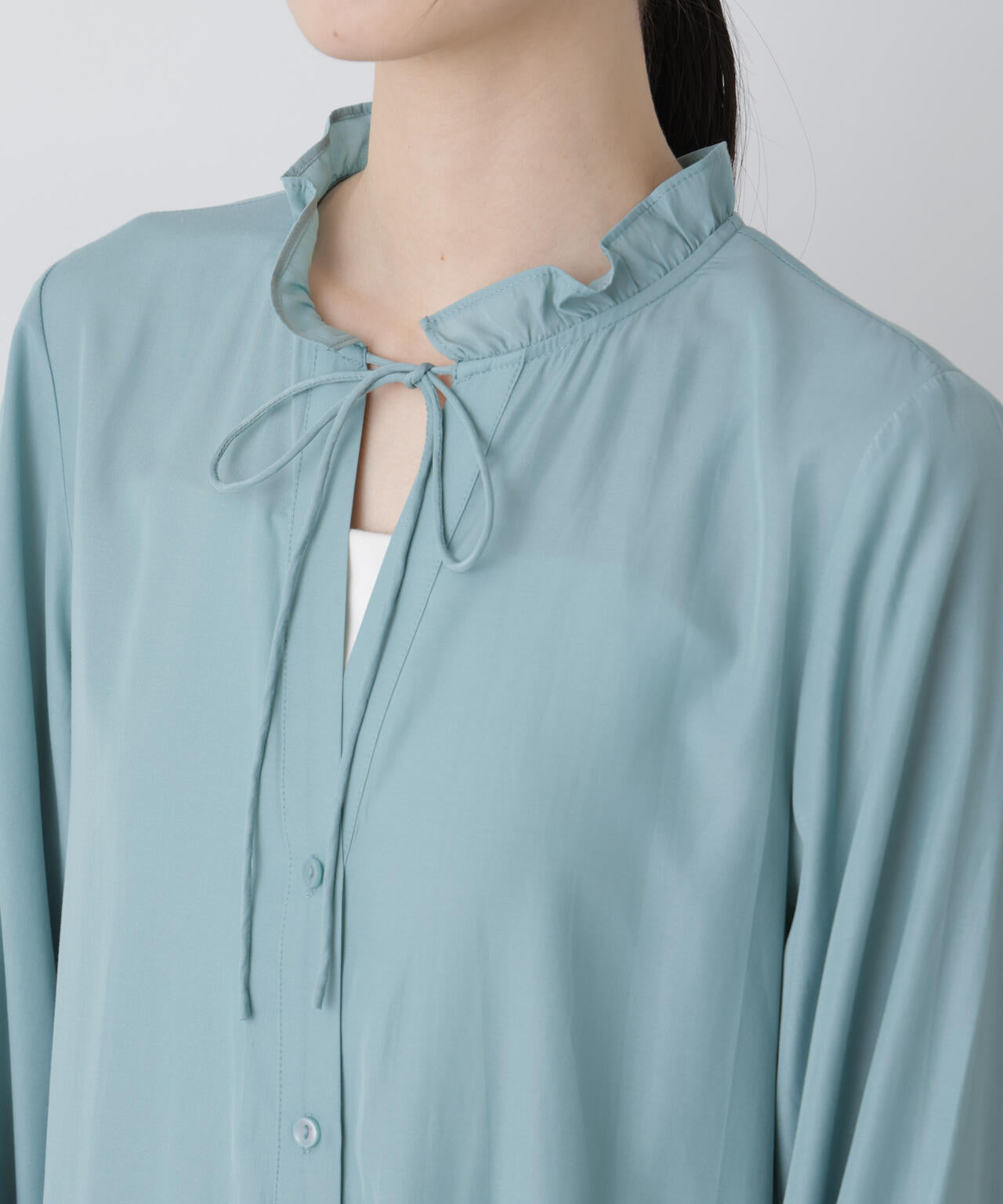 切り替えギャザーワンピース