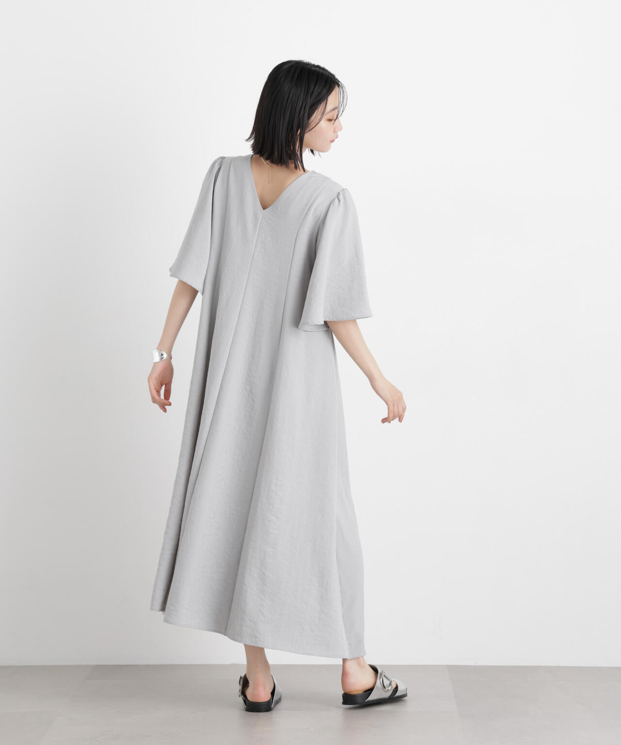 タンブラーブッチャーフレアスリーブワンピース