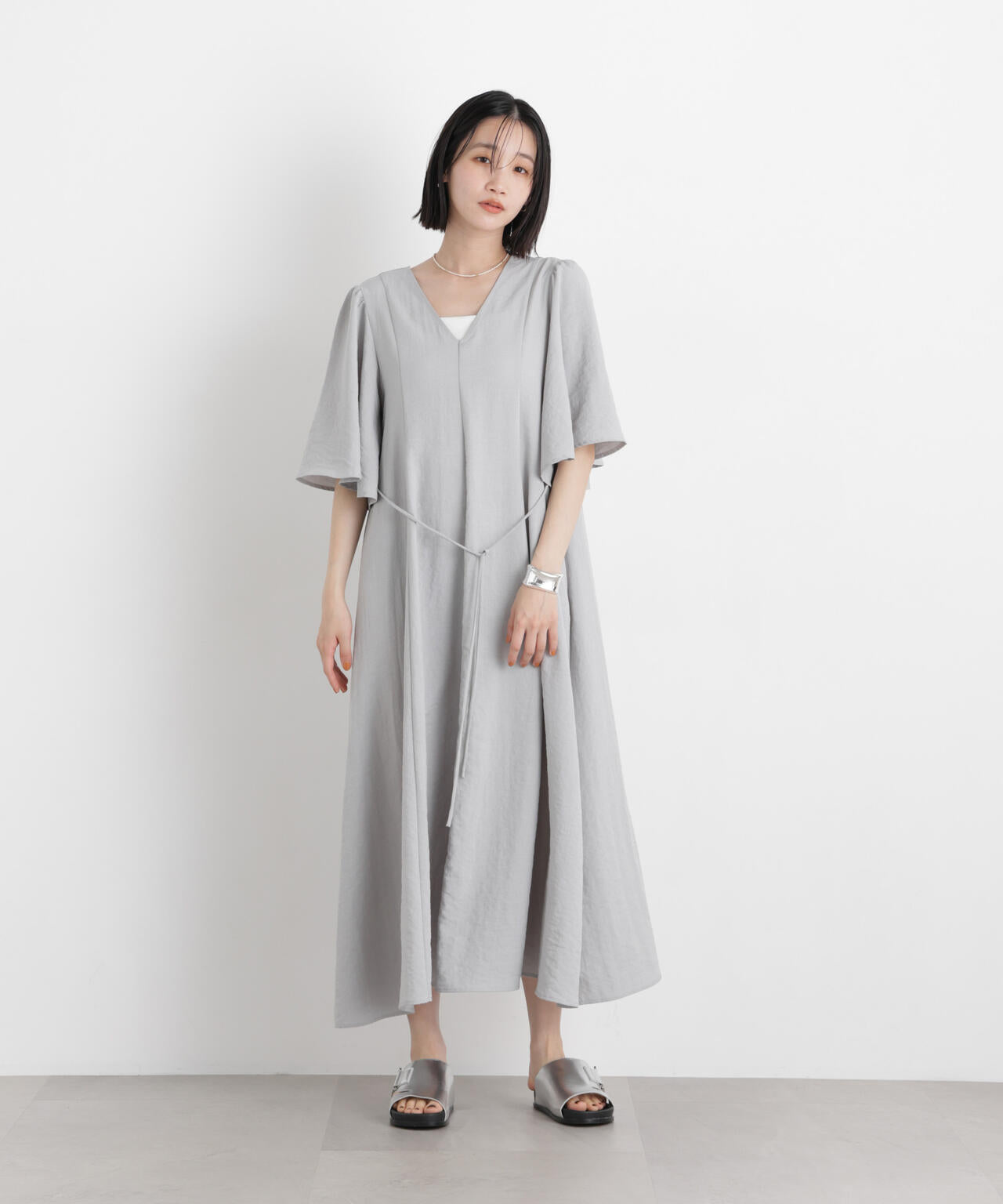 タンブラーブッチャーフレアスリーブワンピース