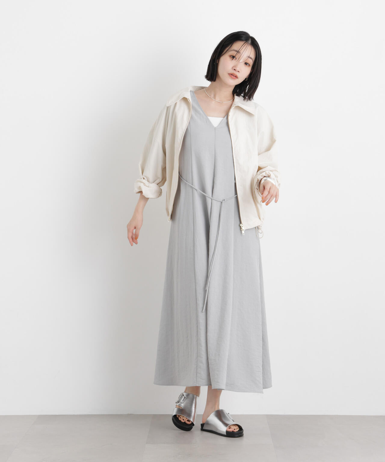 タンブラーブッチャーフレアスリーブワンピース