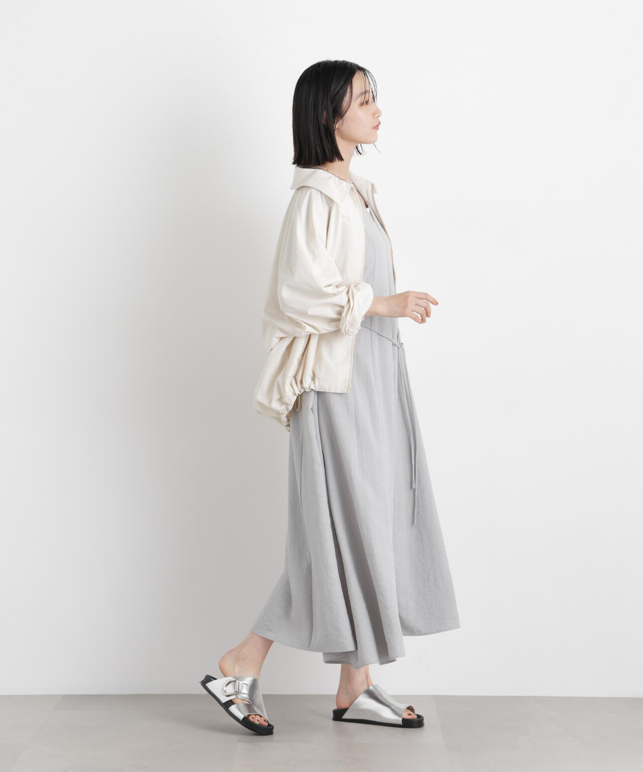 タンブラーブッチャーフレアスリーブワンピース