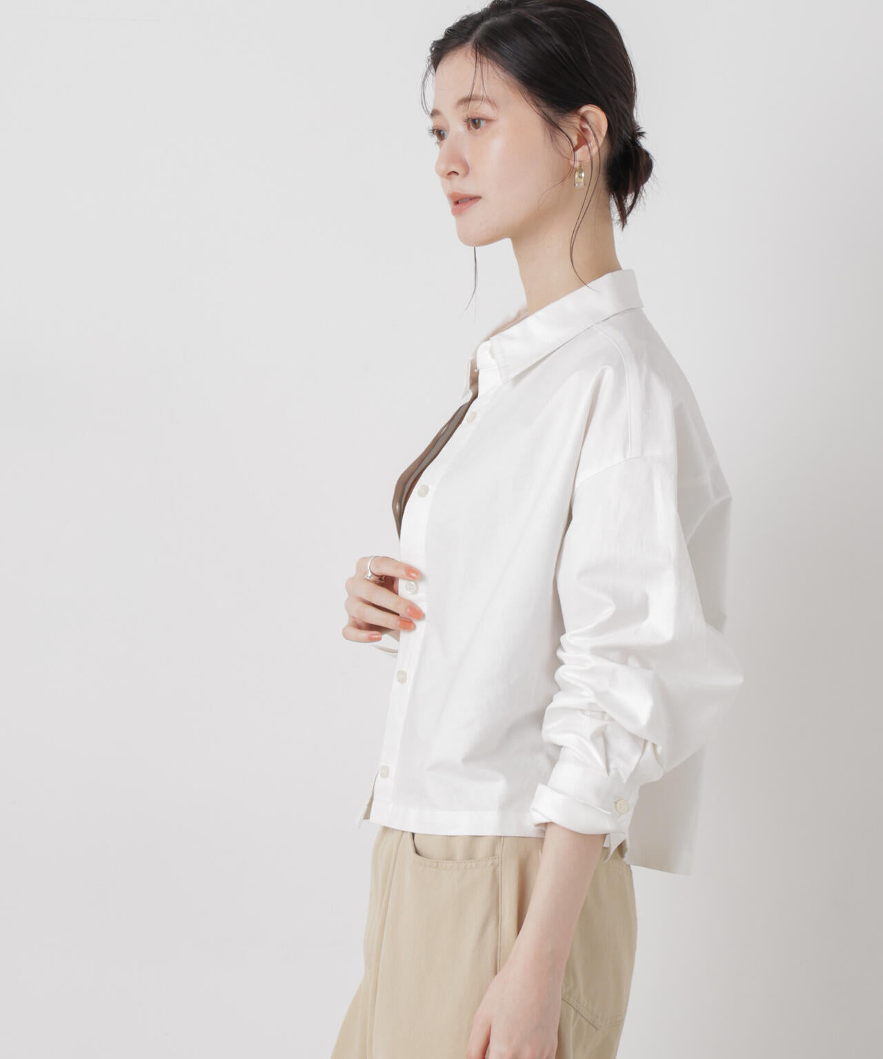 オックスクロップドシャツ