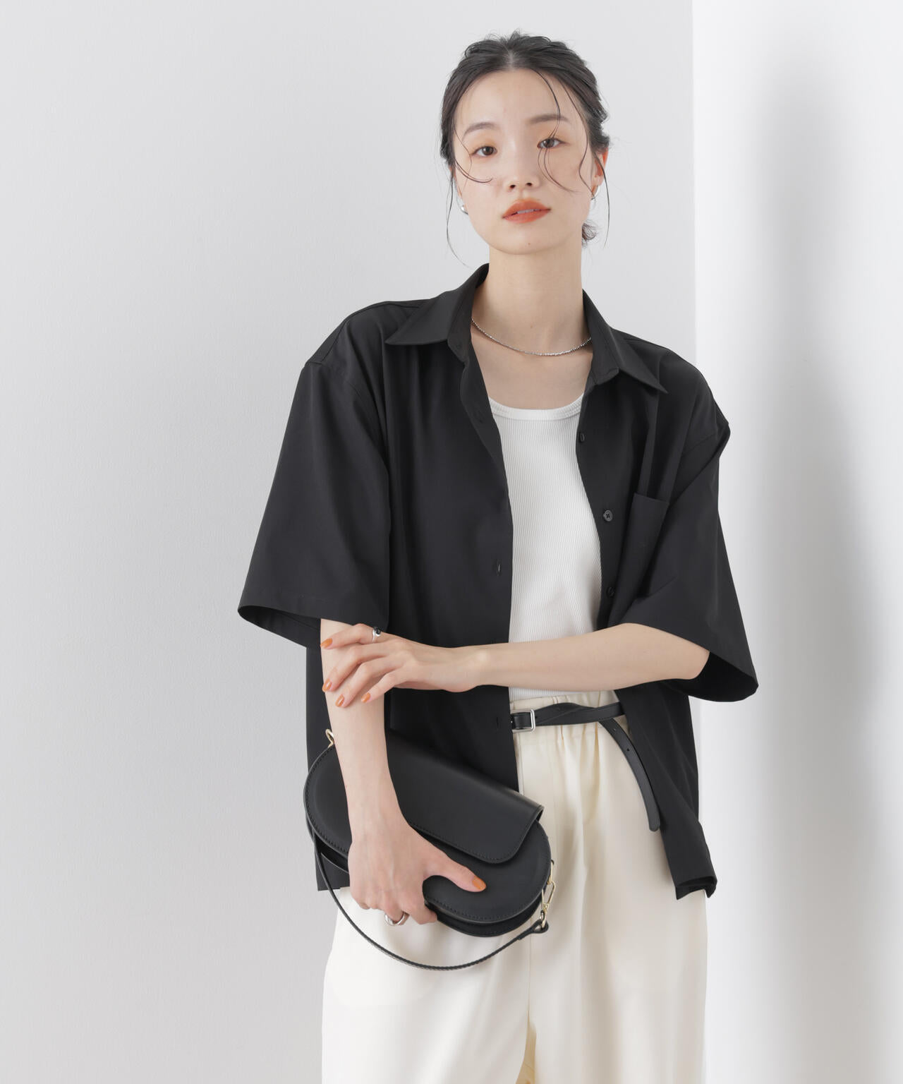 多機能2wayストレッチ ハーフスリーブシャツ(セットアップ可)