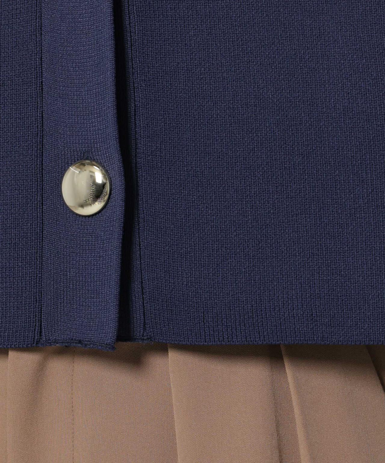 ビッグボタンクルーネックニットカーディガン