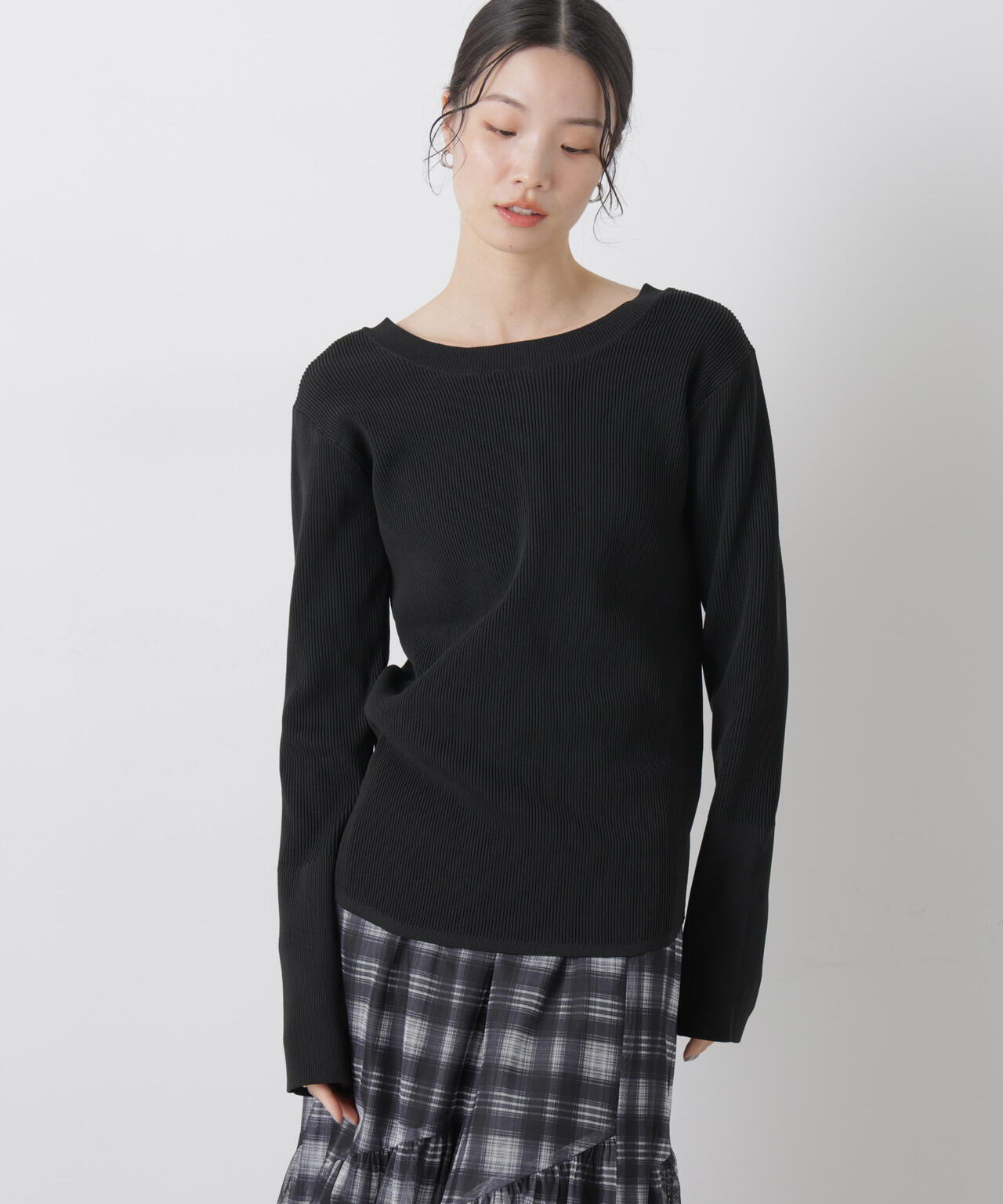 洗濯機洗い可スポンディッシュニット前後2wayトップス