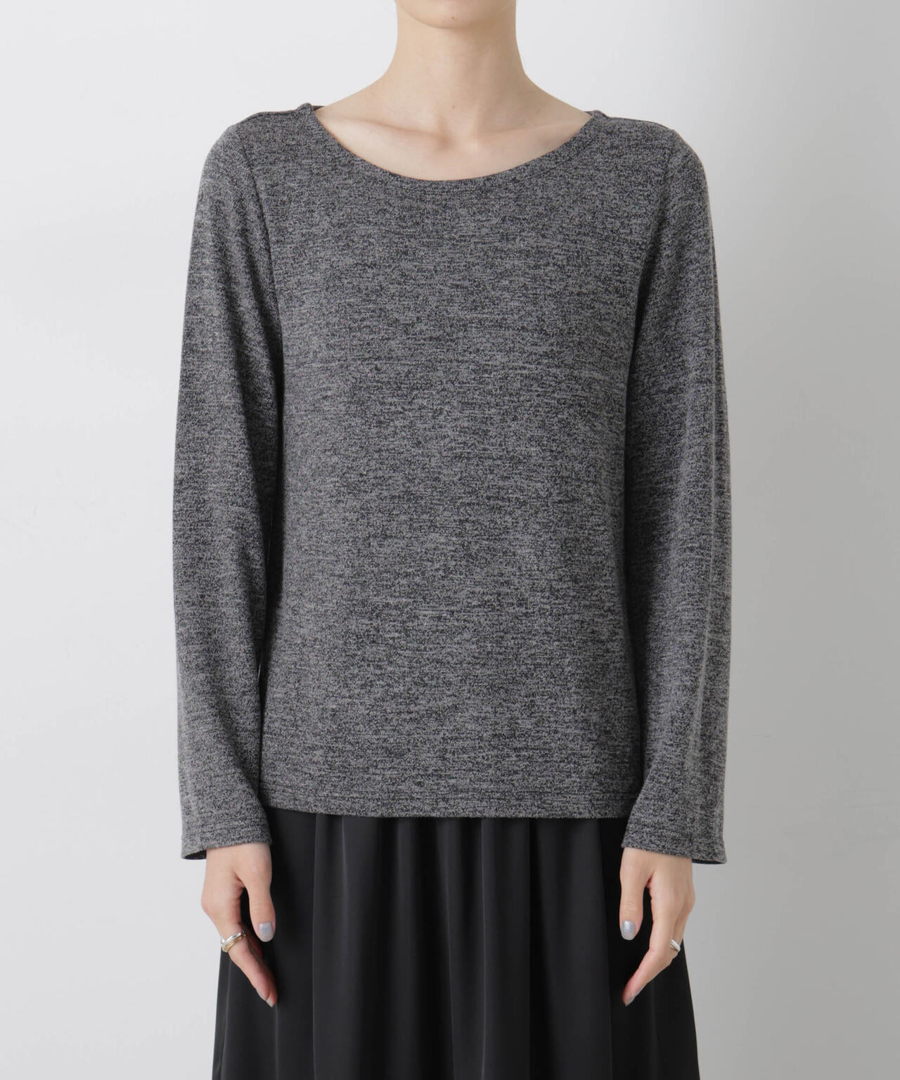 メランジカットレイヤードセットトップス