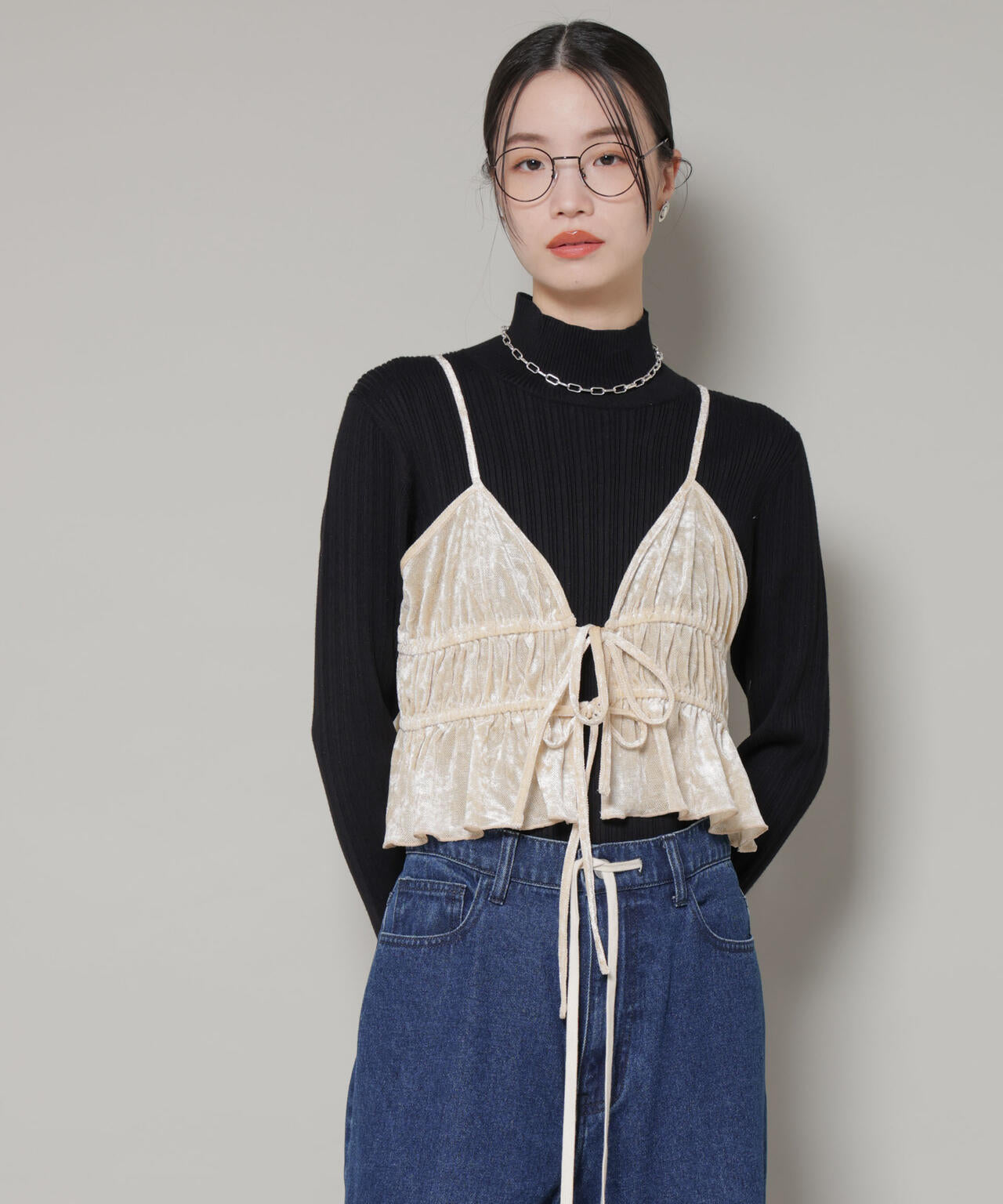 フロントリボンキャミソールビスチェ | NANO universe（ナノ