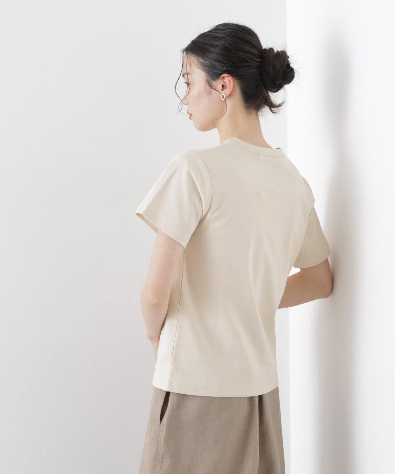 Repur加工 スムースシルケットクルーネックTシャツ