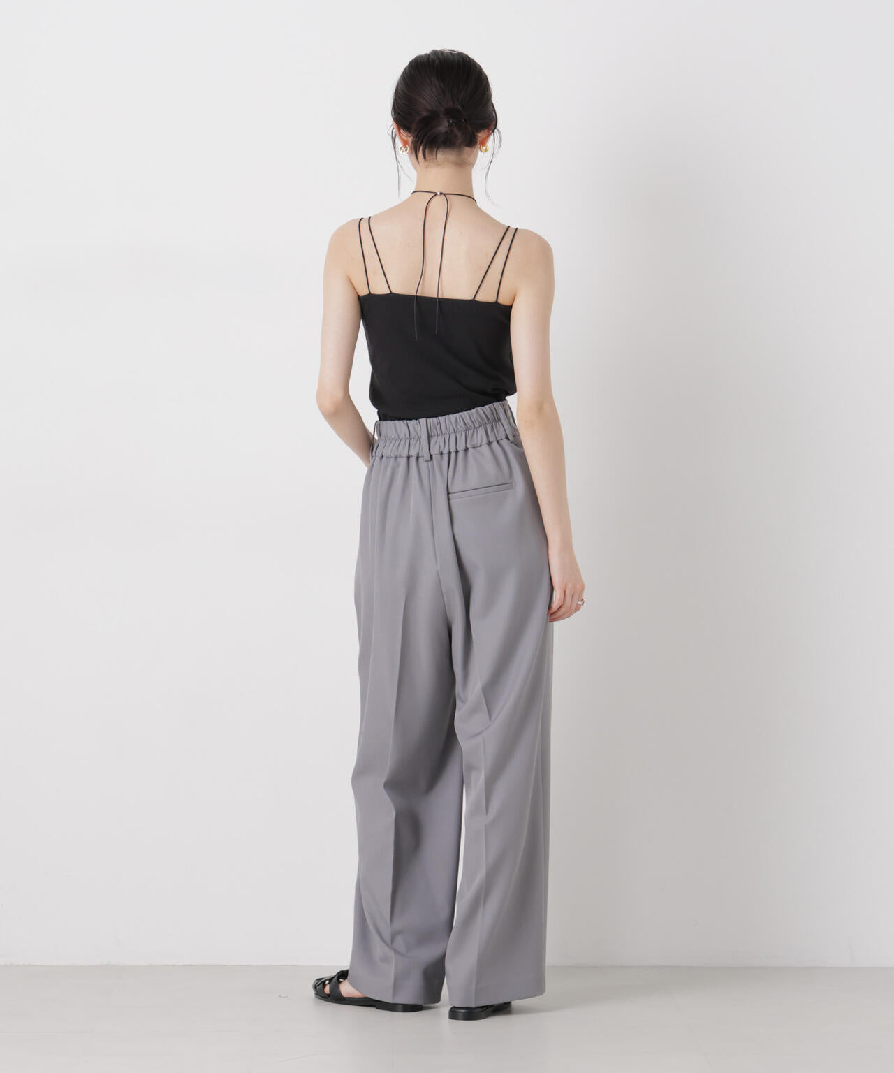 抗菌防臭リブカップ付きダブルストラップキャミソール