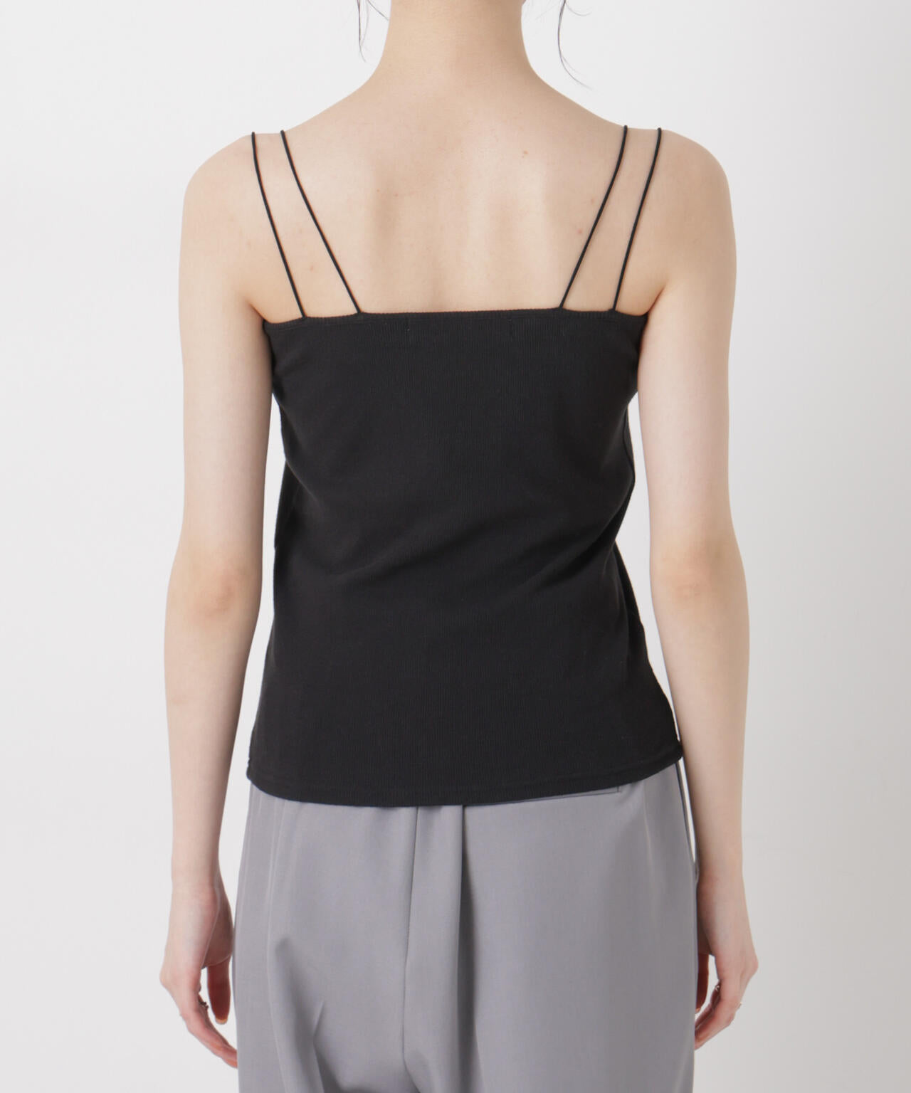 抗菌防臭リブカップ付きダブルストラップキャミソール