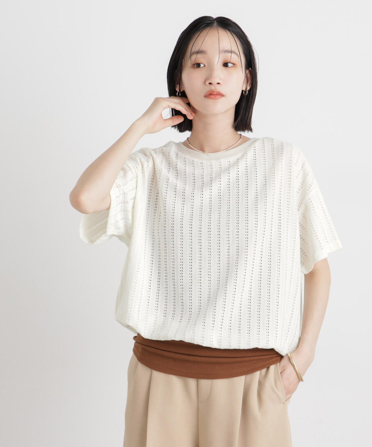 165cm　B:80 W:59 H:85 着用サイズ：F