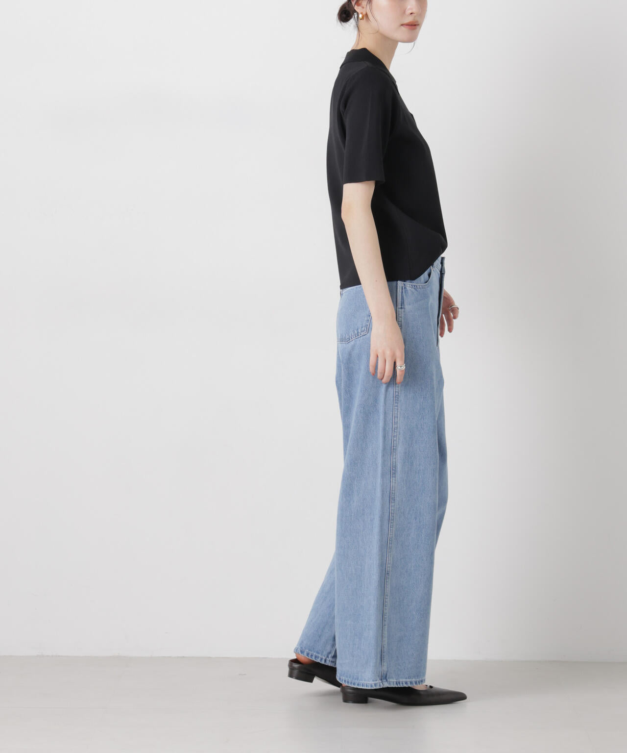 ワイドバギーデニムパンツ