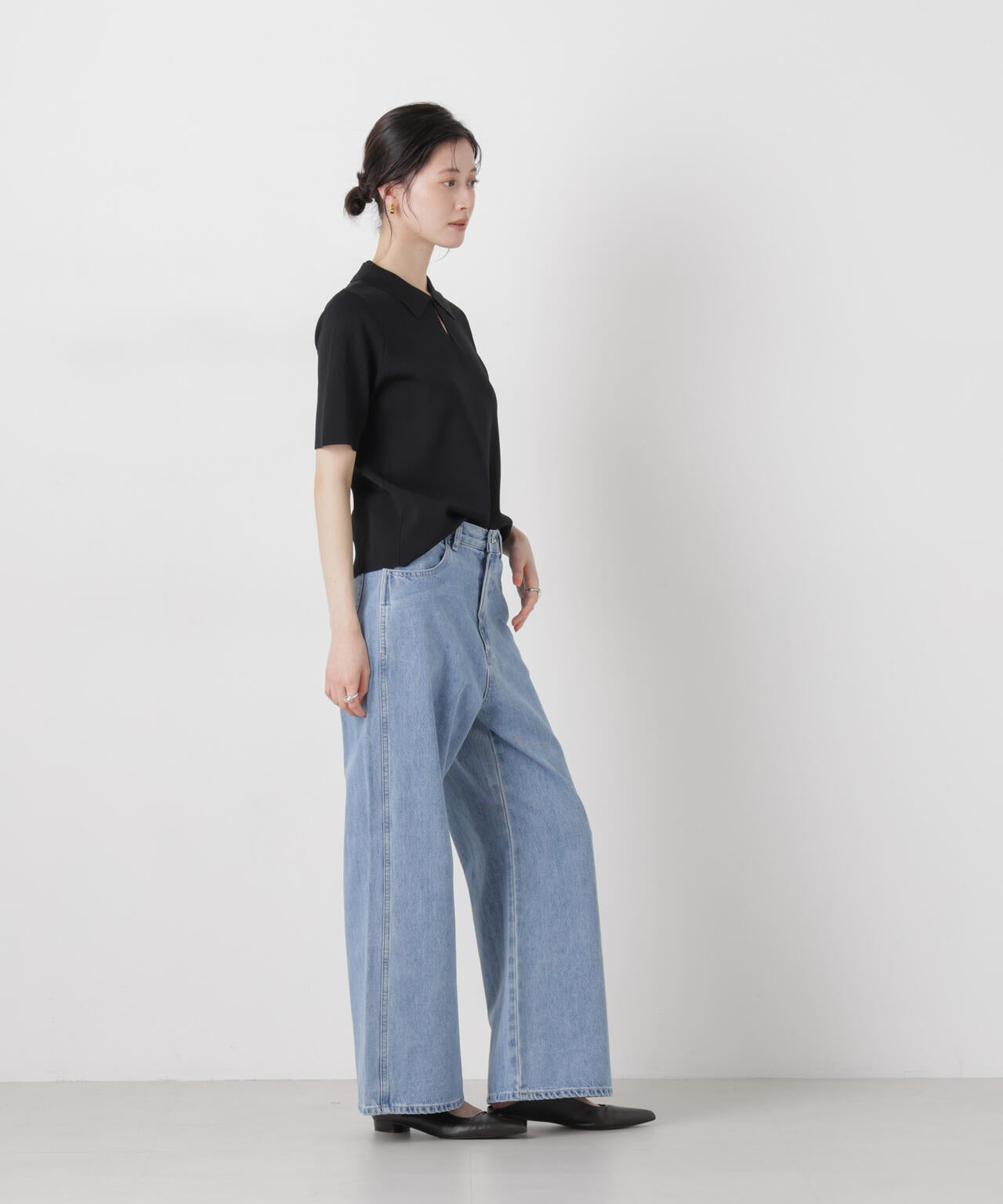 ワイドバギーデニムパンツ