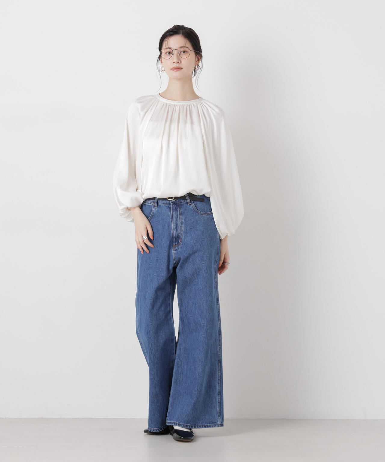 ワイドバギーデニムパンツ