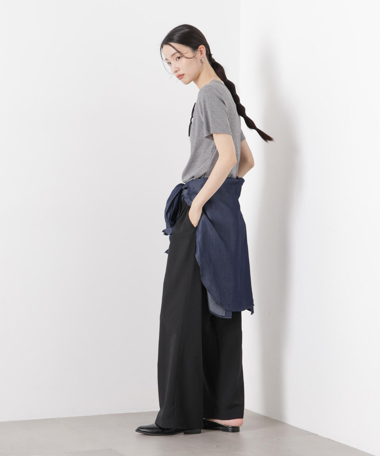 ソフトシアーツータックワイドパンツ(セットアップ可)