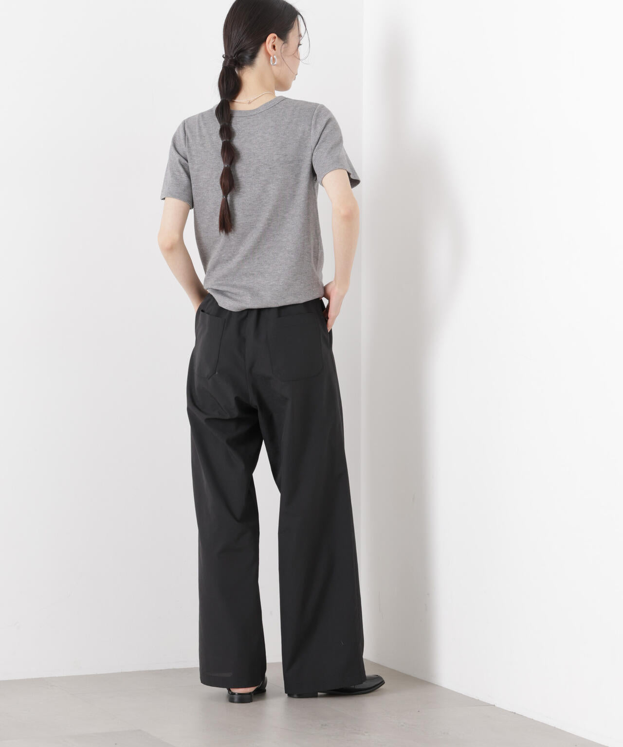 ソフトシアーツータックワイドパンツ(セットアップ可)