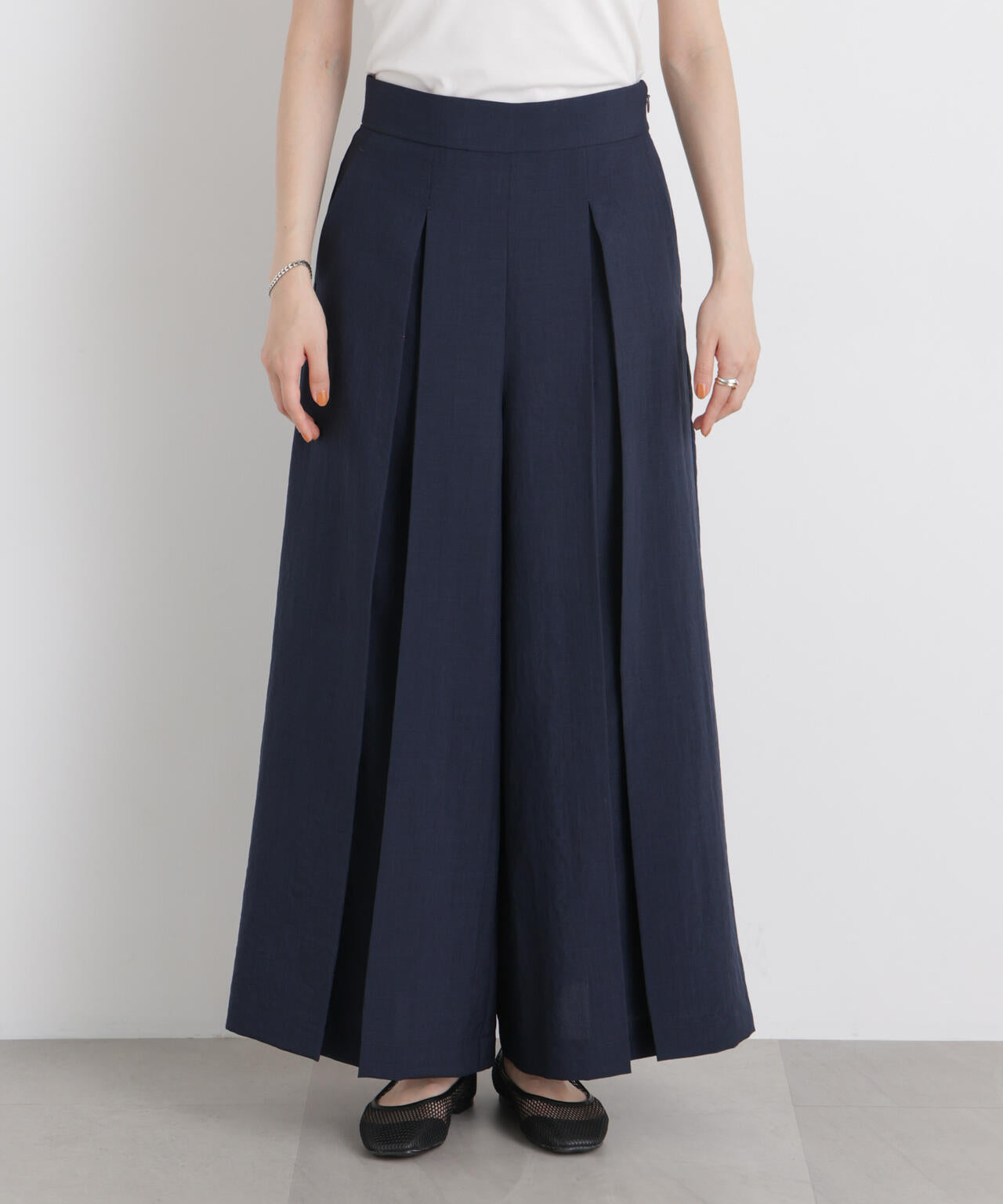 タンブラーブッチャーボックスプリーツワイドパンツ(セットアップ可)