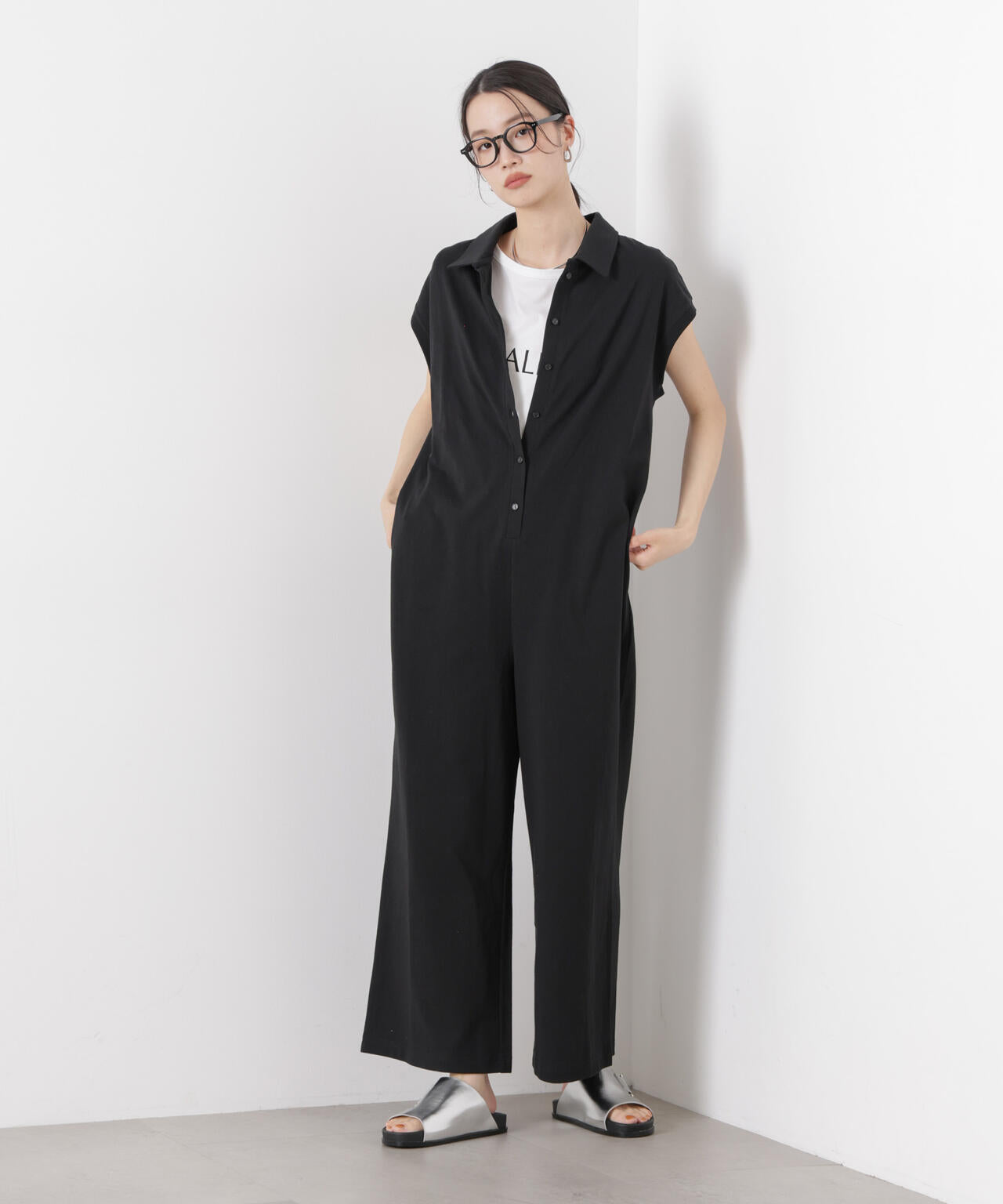 ポロサロペットカットパンツ