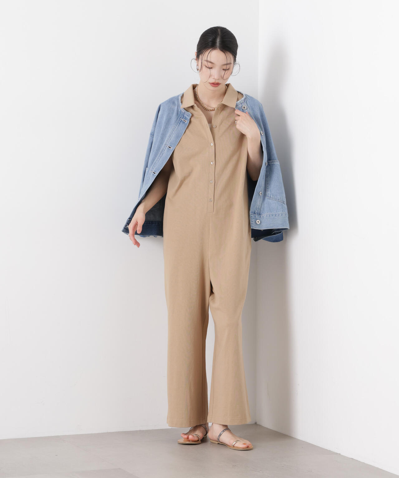 ポロサロペットカットパンツ