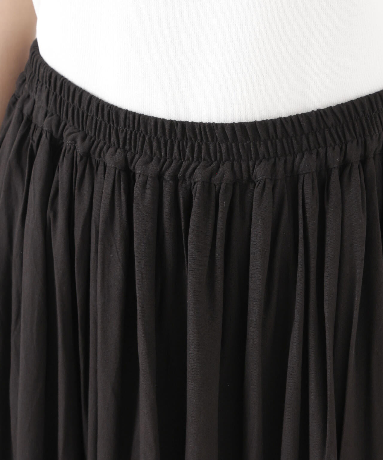 made in INDIA 切り替えギャザースカート(セットアップ可)