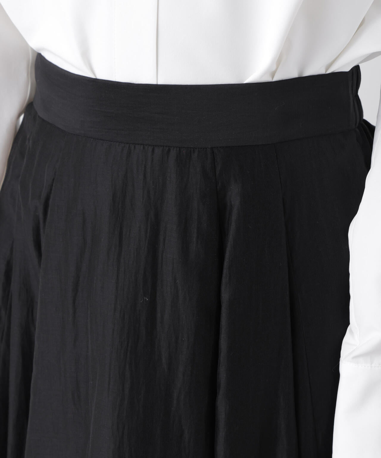 シアーオーガンジータックフレアスカート