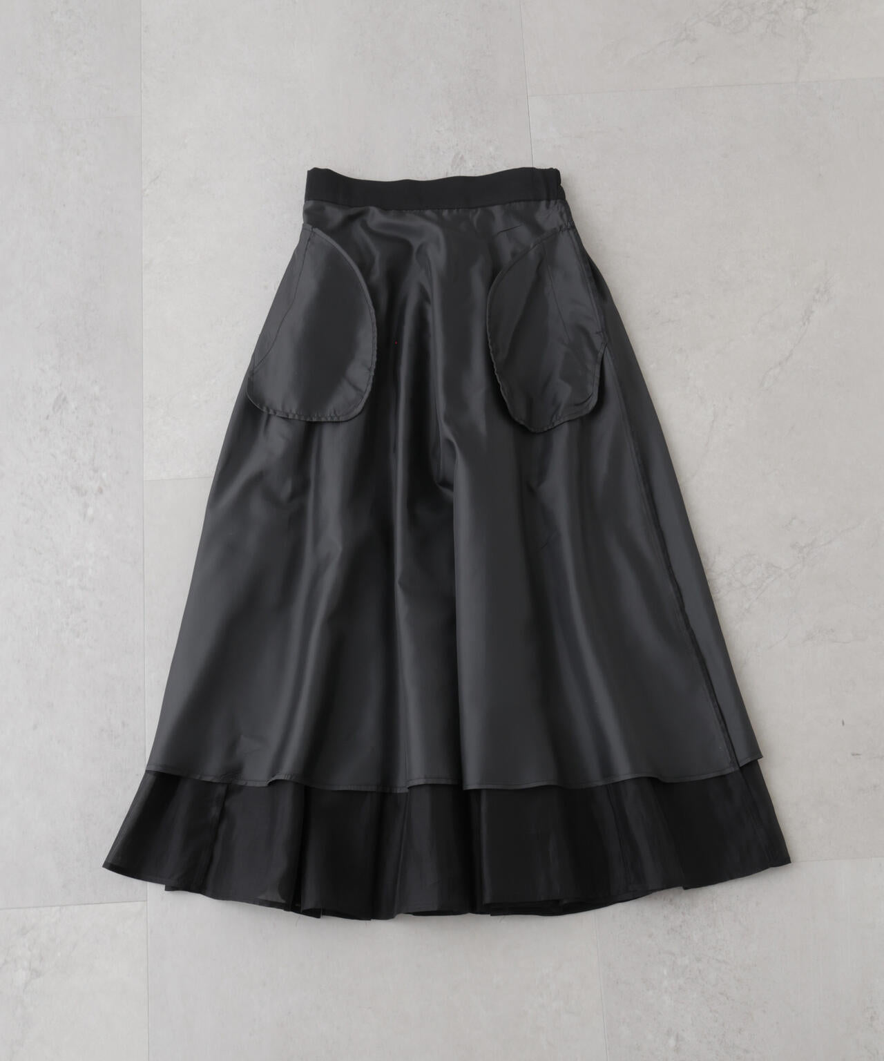 シアーオーガンジータックフレアスカート