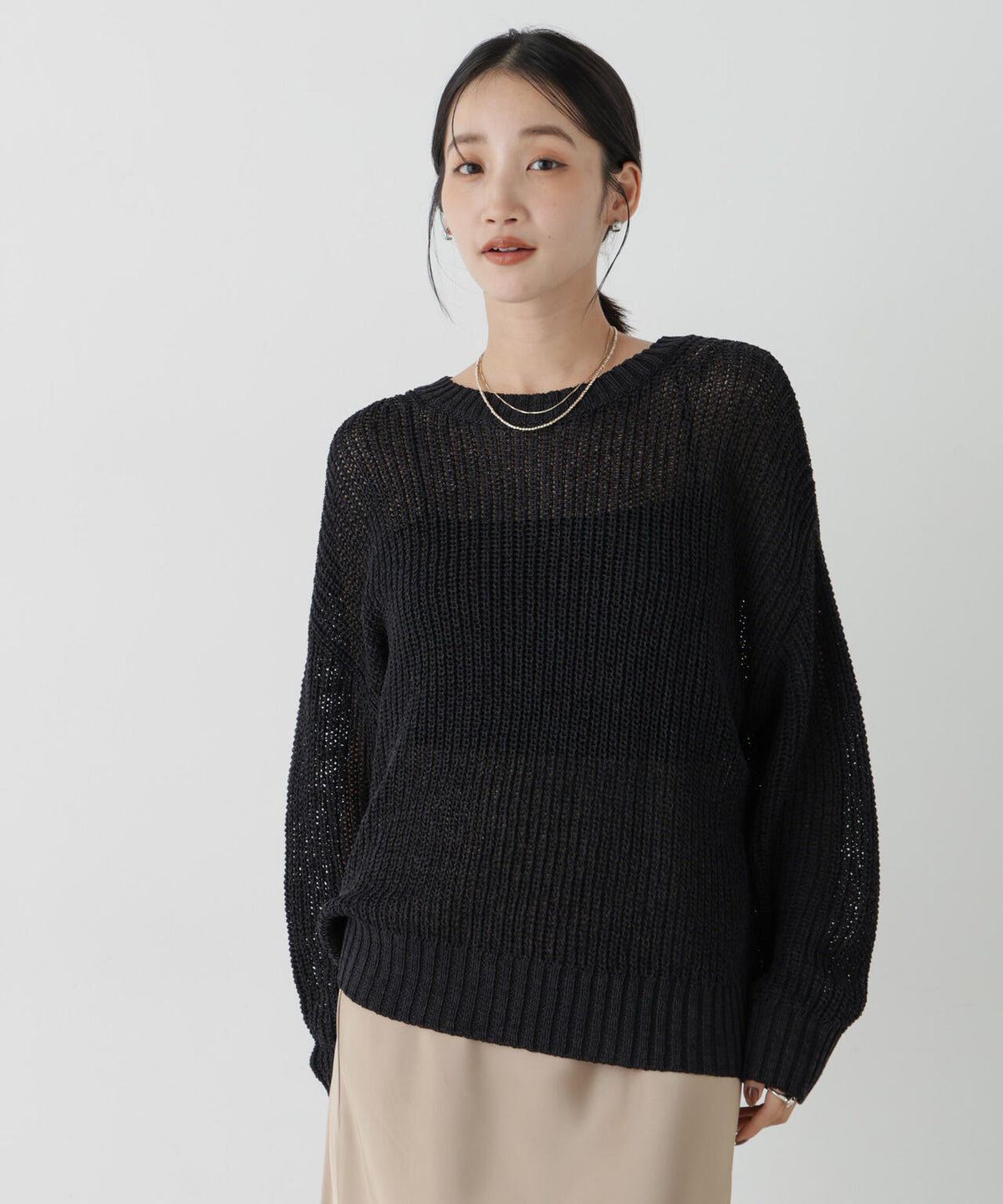 ロービングクルーネックルーズニット