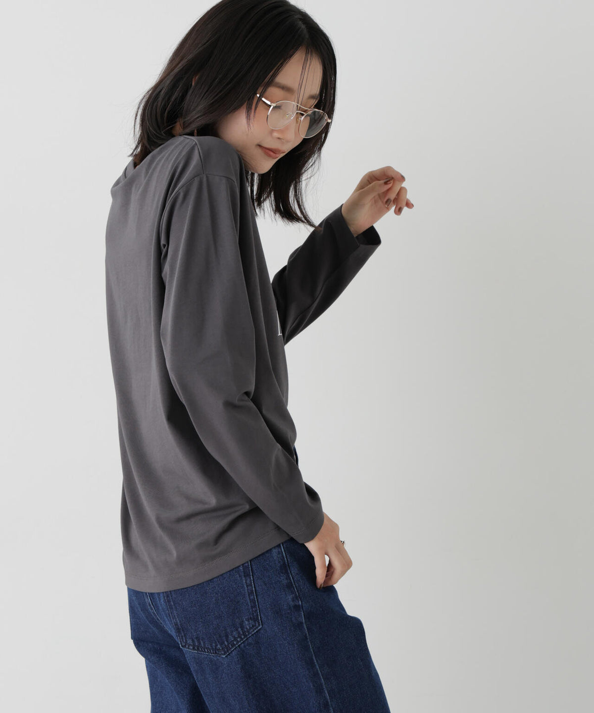 UVカット機能付ロゴプリントロングTシャツ