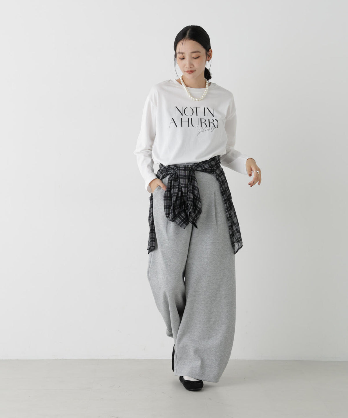 UVカット機能付ロゴプリントロングTシャツ