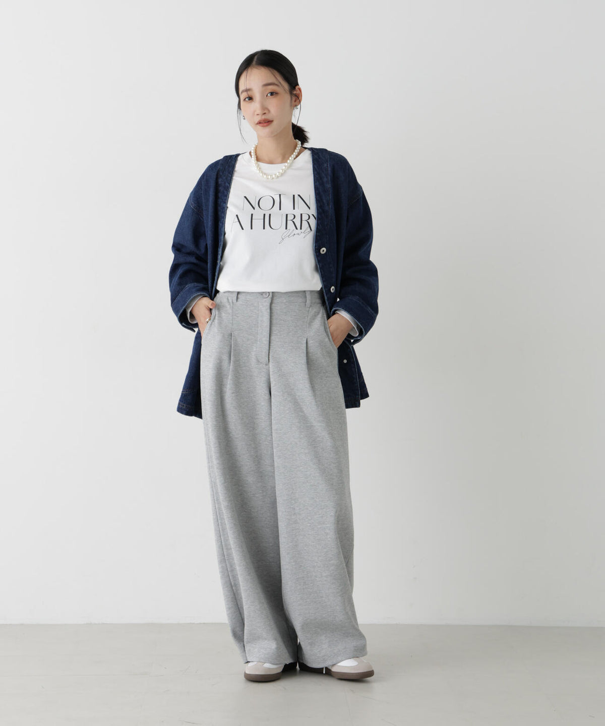 UVカット機能付ロゴプリントロングTシャツ