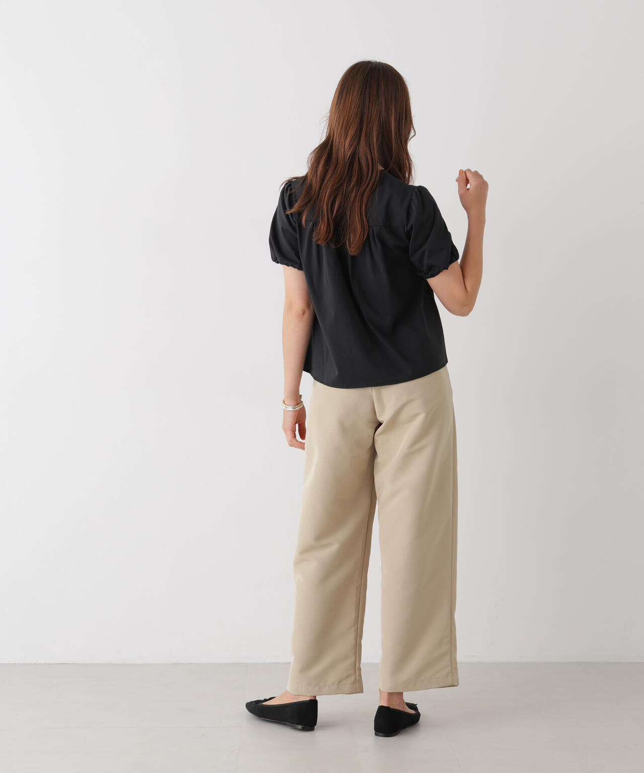 フロントシャーリングカットトップス