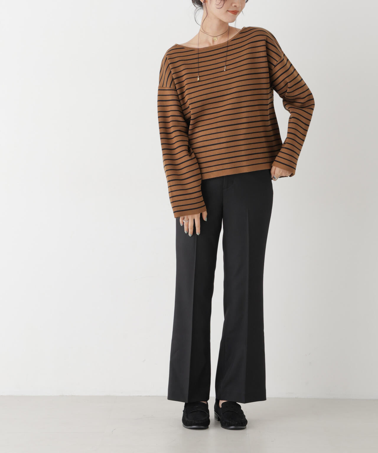 ツイルセンタープレスフレアパンツ(セットアップ可)