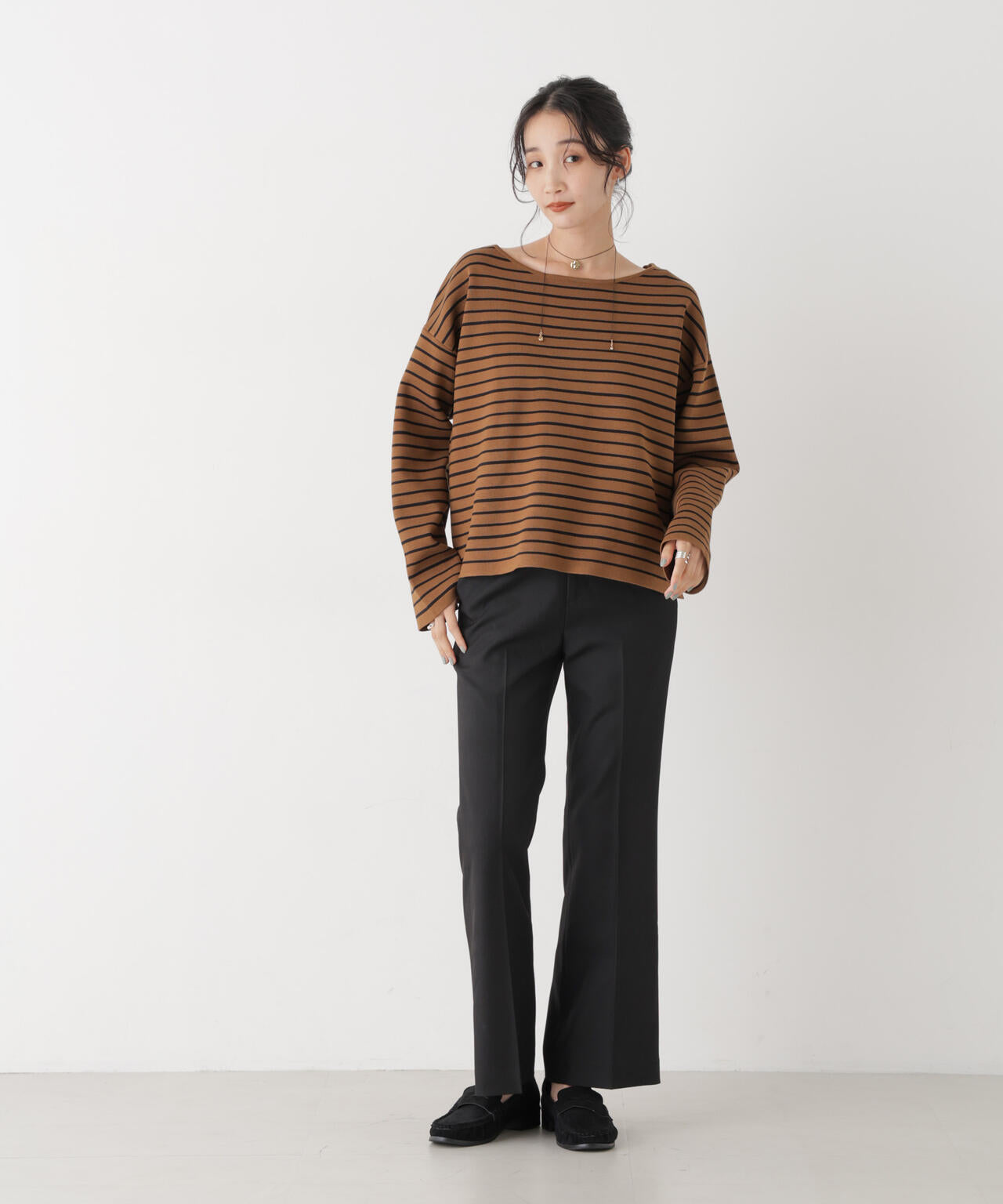 ツイルセンタープレスフレアパンツ(セットアップ可)