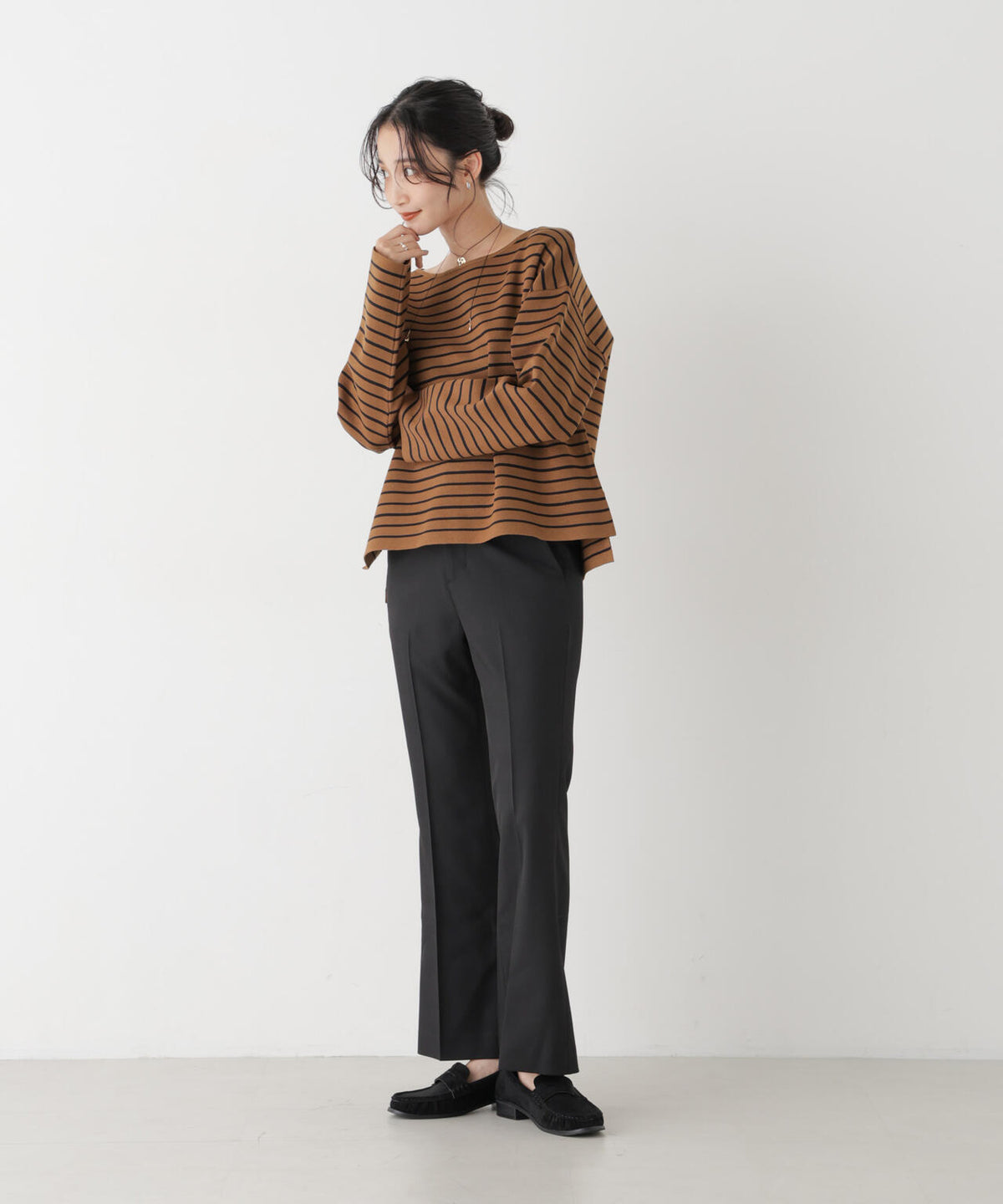 ツイルセンタープレスフレアパンツ(セットアップ可)