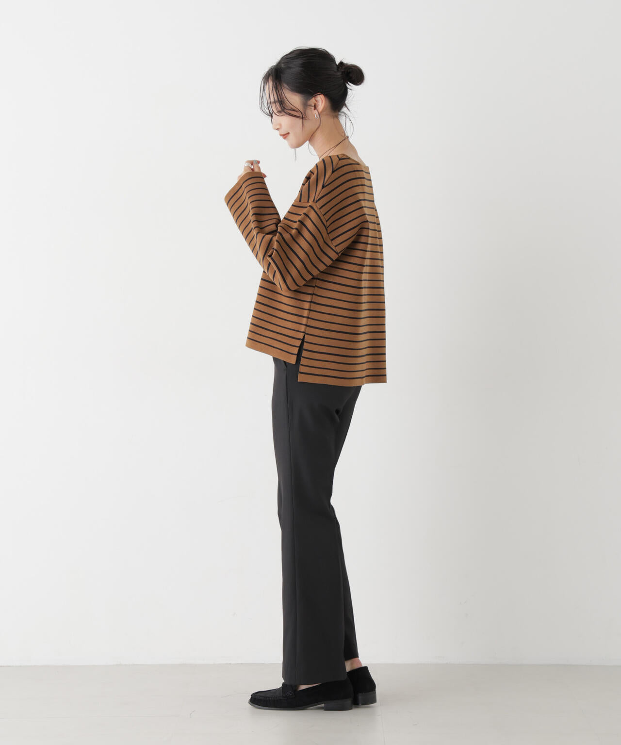 ツイルセンタープレスフレアパンツ(セットアップ可)