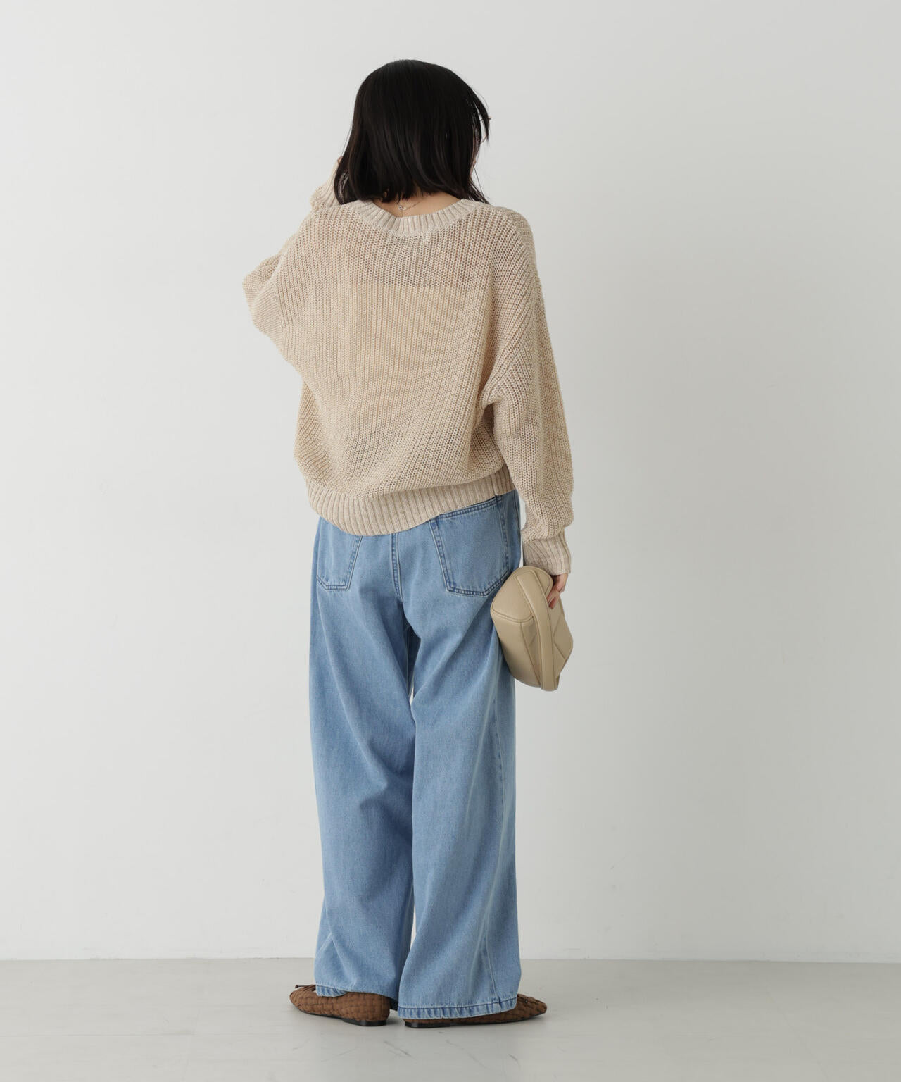 ドロストワイドデニムパンツ