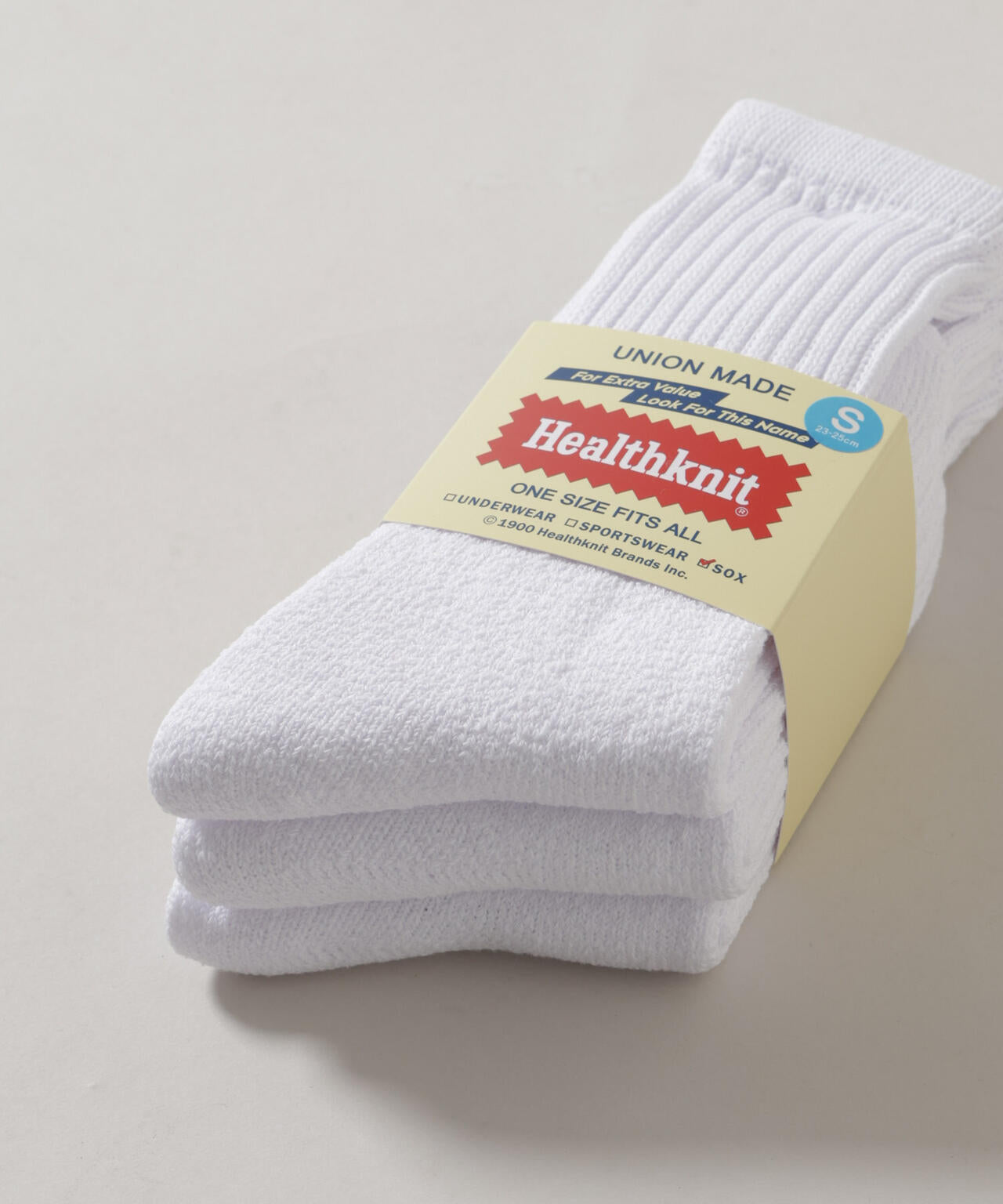 Healthknit/シンカーWHITE無地SOX 3足set