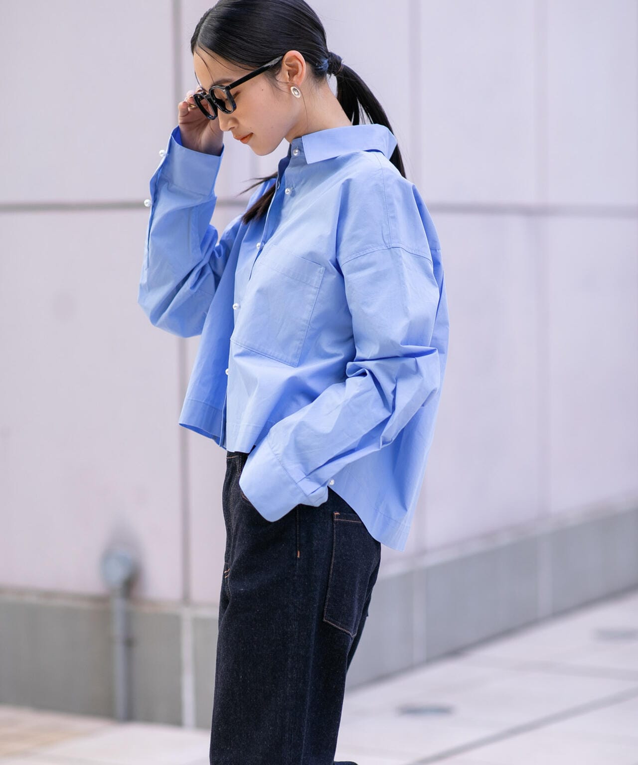 クロップドシャツ