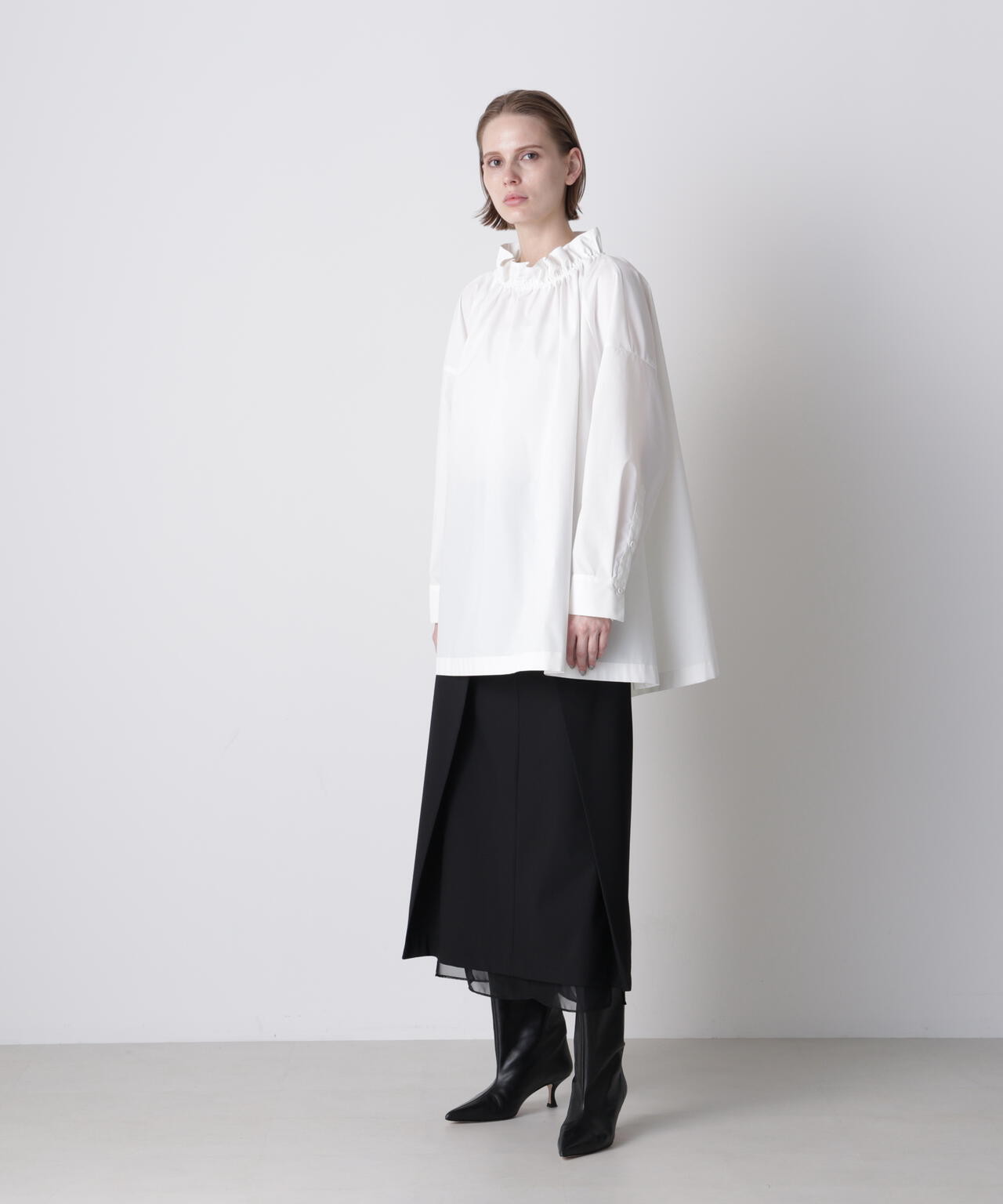 【GISELe 12月号掲載商品】タイプライターギャザーブラウス