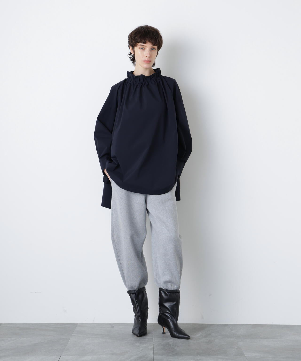 【GISELe 12月号掲載商品】タイプライターギャザーブラウス