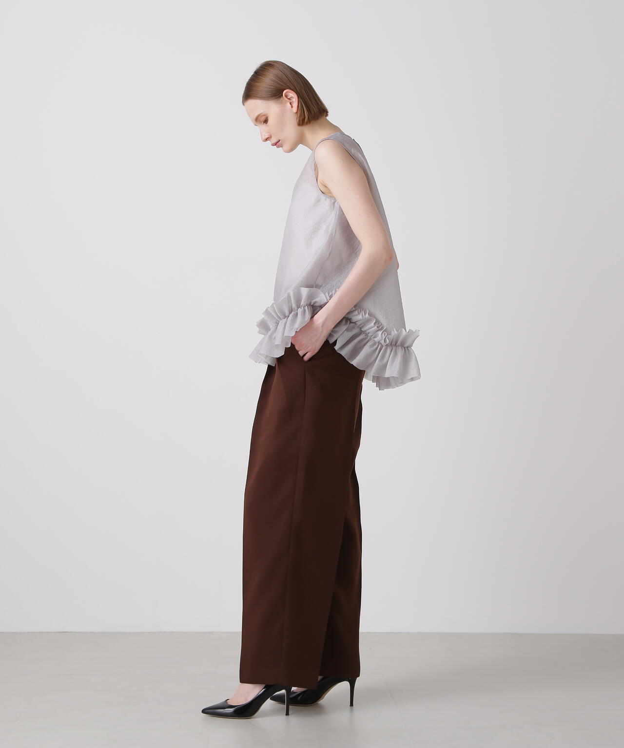 Oggi 9月号掲載商品】シルキーオーガンジーブラウス | hLM