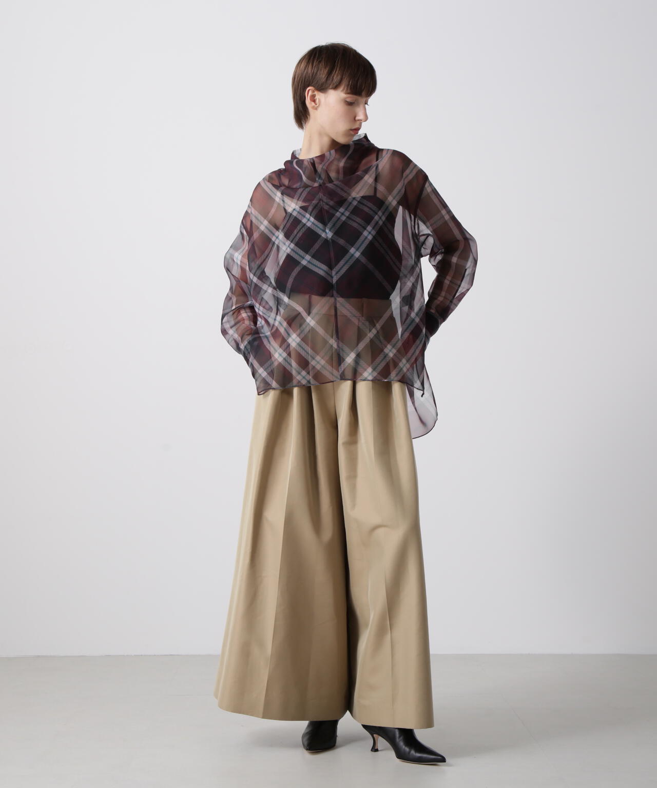 シアーチェックブラウス | hLM（エイチエルエム） ｜【公式】通販mix