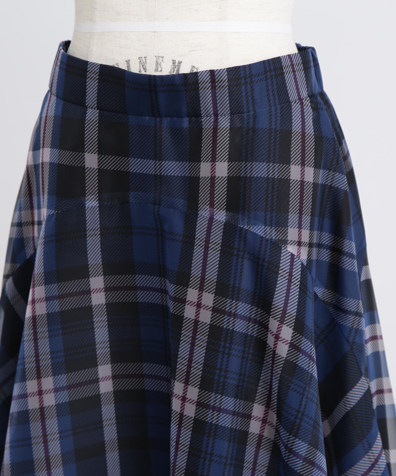 シアーチェックスカート