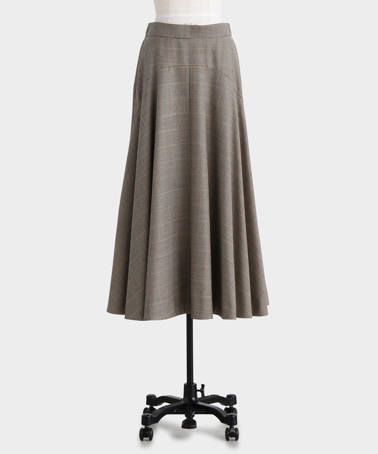 ガンクラブチェックフレアスカート | hLM（エイチエルエム