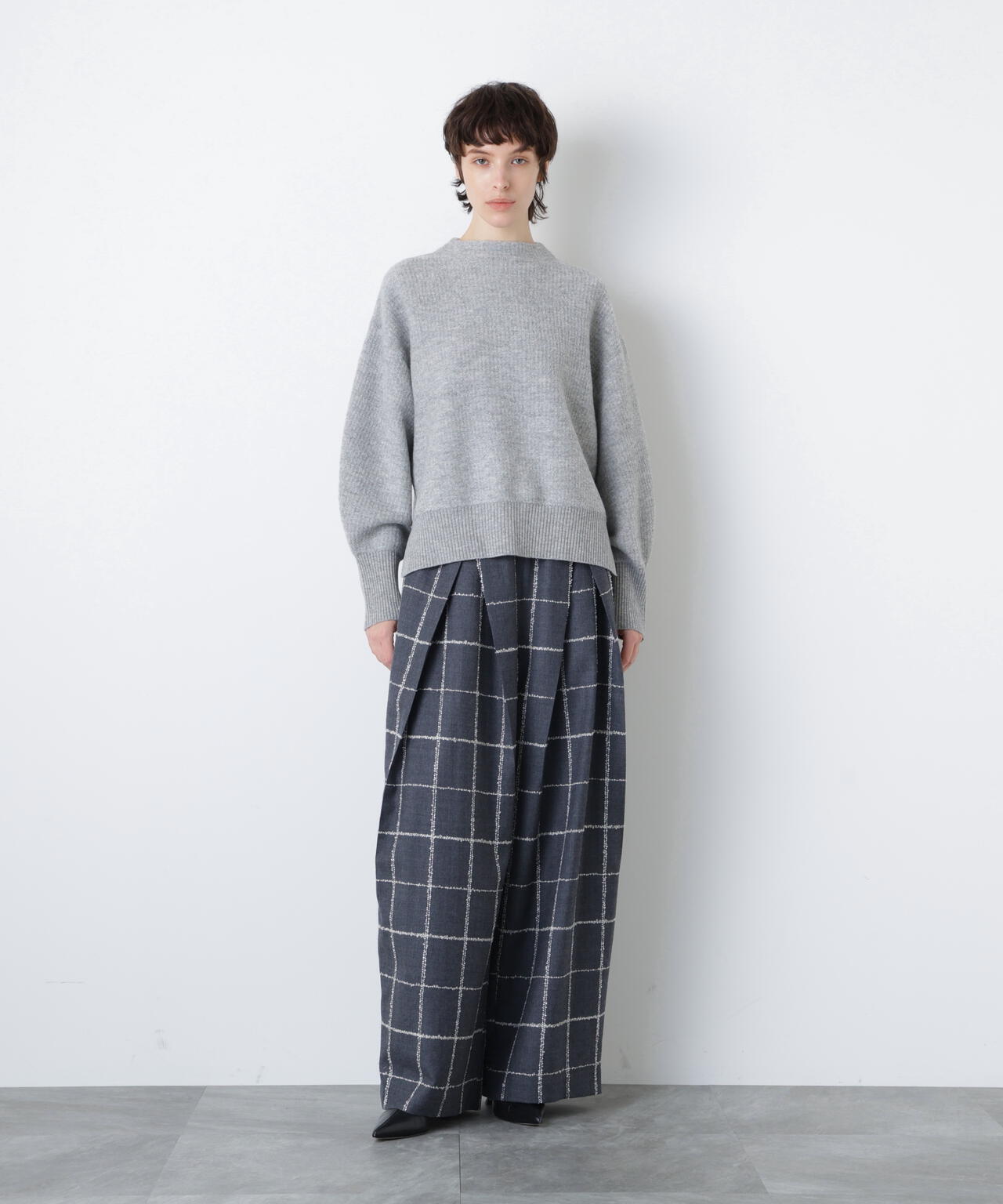 ま*ま様 wales bonner harmonic チェック パンツ ウール wales bonner harmonic チェック パンツ ウール モヘア