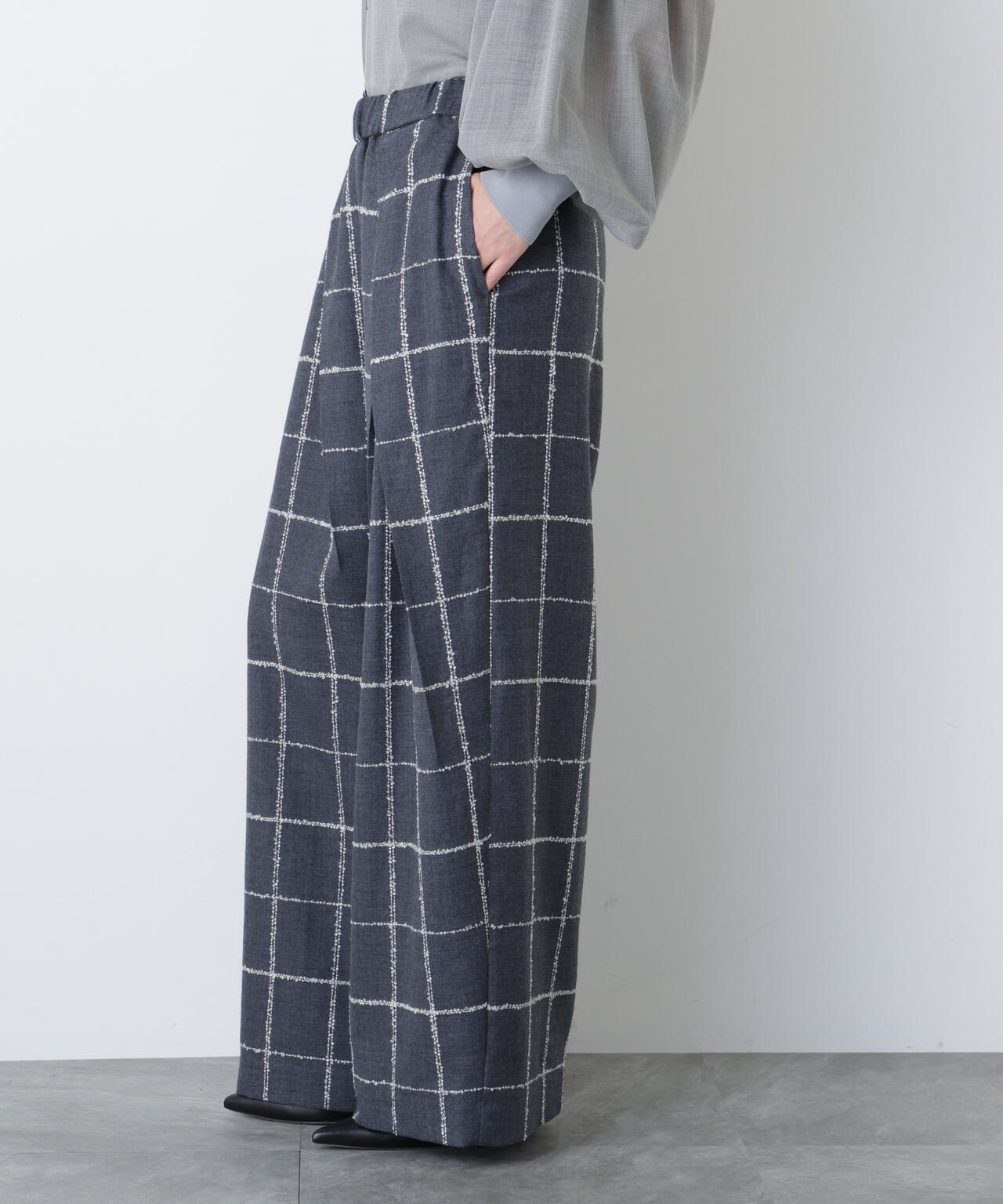 ウールチェックパンツ