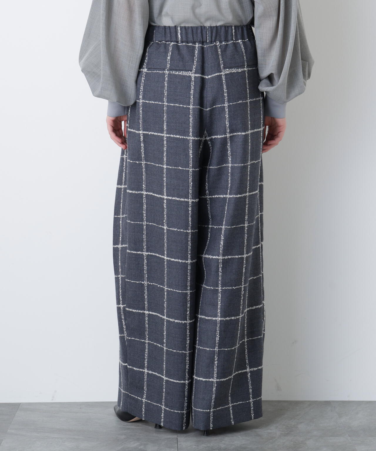 ウールチェックパンツ