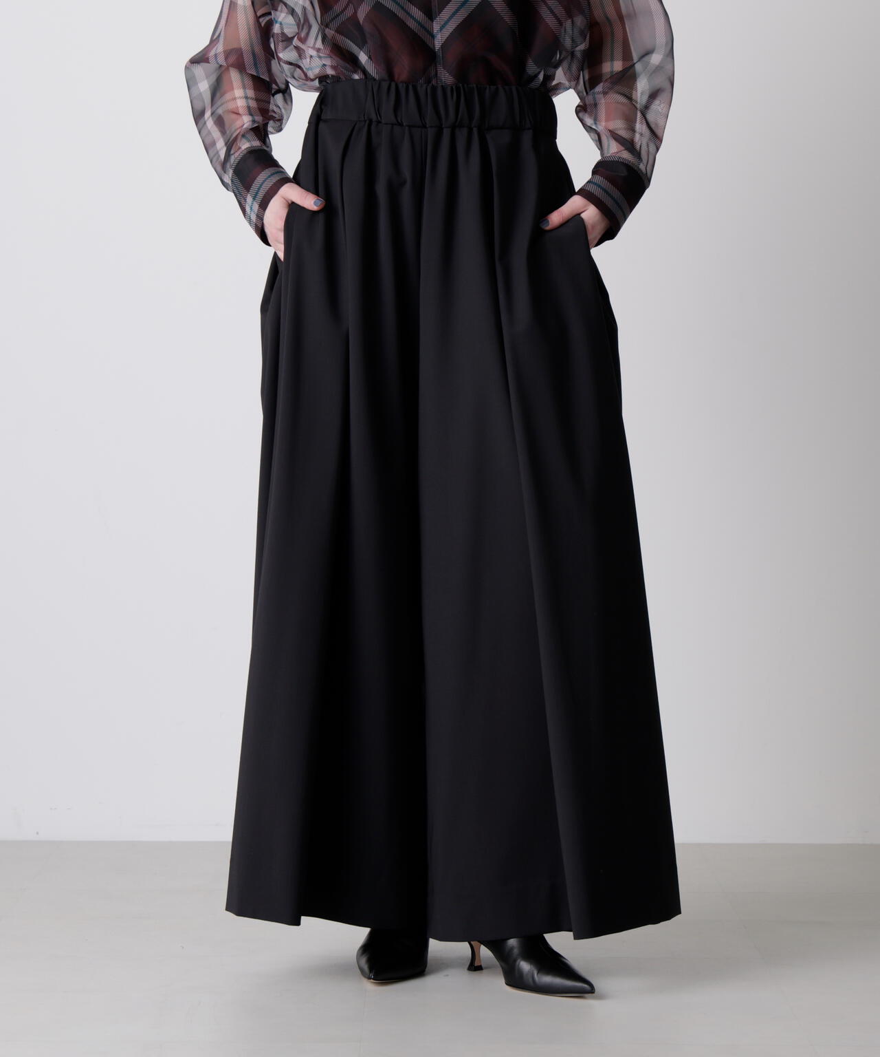 【限定カラー/ブラウン】ＴＷギャザーパンツ