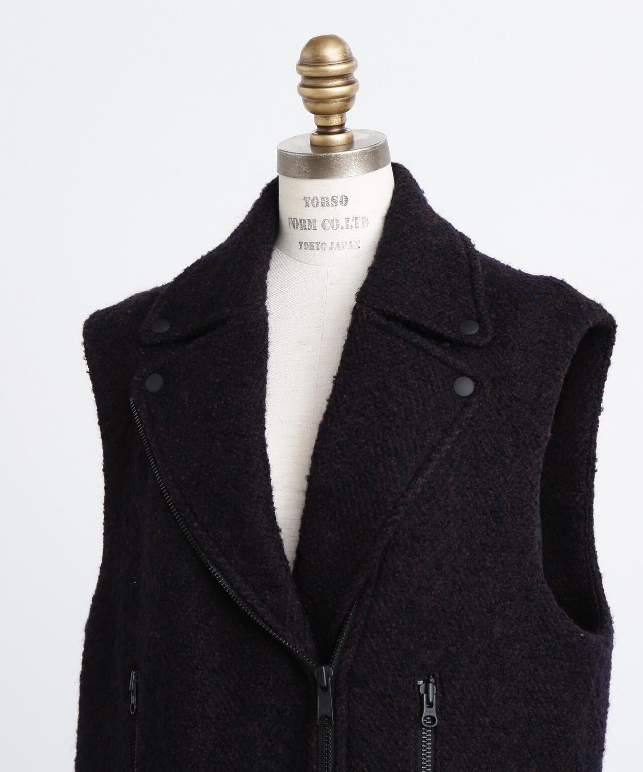 ループヘリンボーンツイードジレ